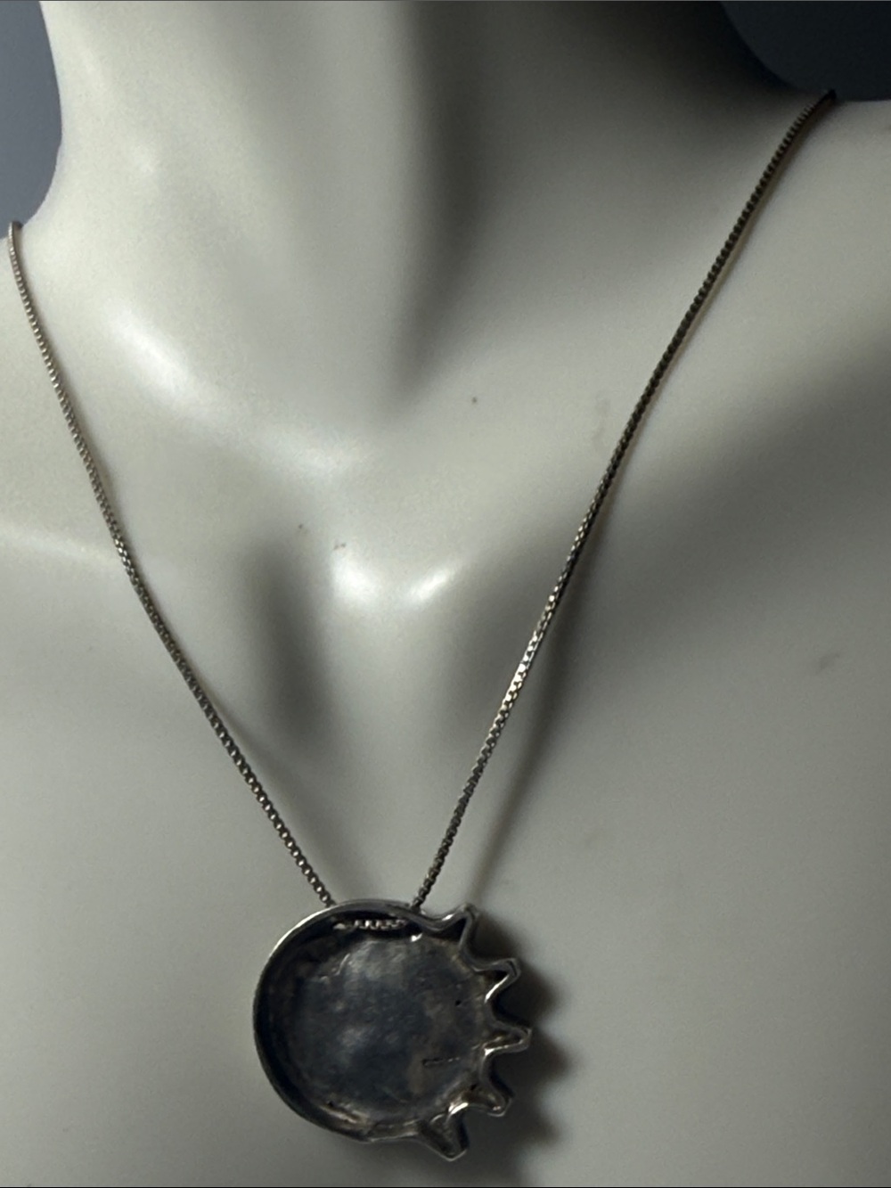 Sterling Celestial Sun & Moon Pendant Necklace - Picture 4 of 6